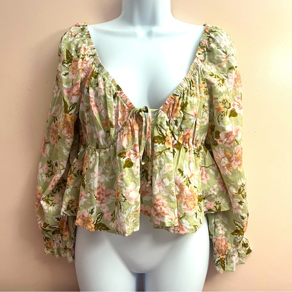 Peplum Floral Top